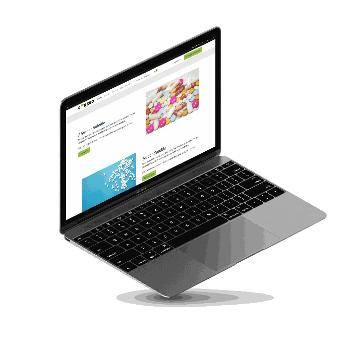 Webbuilder Ansicht auf einem Laptop